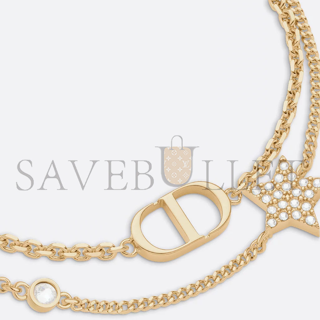 DIOR PETIT CD DOUBLE CHAIN BRACELET B1133PMTCY_D301